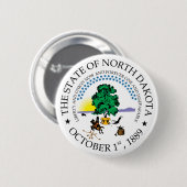 Noord-Dakota-teken Ronde Button 5,7 Cm (Voorkant /achterkant)