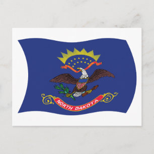 Noord-Dakota Vlag Ansichtkaart Briefkaart