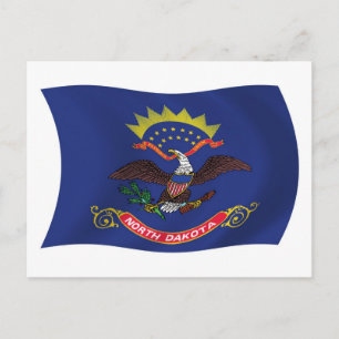Noord-Dakota Vlag Ansichtkaart Briefkaart