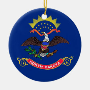 Noord-Dakota voor sierdoeleinden Keramisch Ornament
