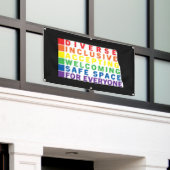 Noord-Dakota (wit) LGBTQ veilige ruimte Spandoek (Buitenkant Gebouw)