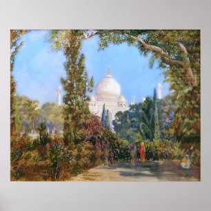 Noord - De Taj Mahal in Agra, West-India Poster