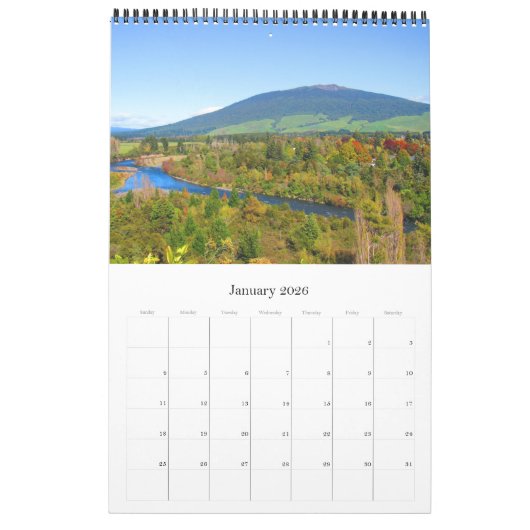 Noord-eiland Nieuw-Zeeland 2025 Kalender (Jan 2026)