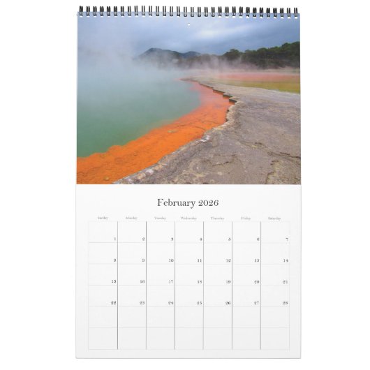 Noord-eiland Nieuw-Zeeland 2025 Kalender (Feb 2026)