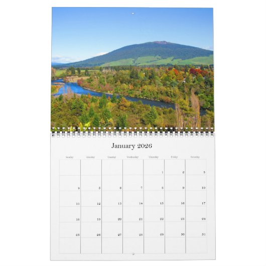 Noord-eiland NZ 2025 Kalender (Jan 2026)