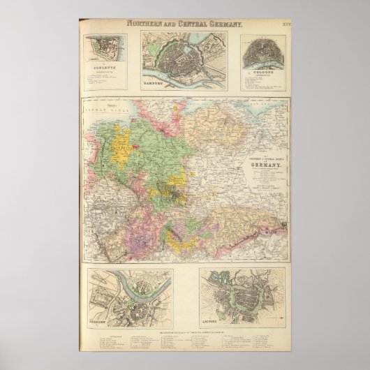 Noord- en Midden-Duitsland Poster (Voorkant)