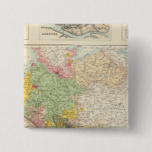 Noord- en Midden-Duitsland Vierkante Button 5,1 Cm