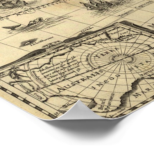 Noord- en Zuid-Amerika - Panoramische Kaart Poster (Hoek)