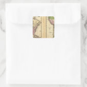 Noord- en Zuid-Amerika Vierkante Sticker (Tas)