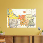 Noord- en Zuid-Korea Panorama Canvas Afdruk (Insitu (Woonkamer))