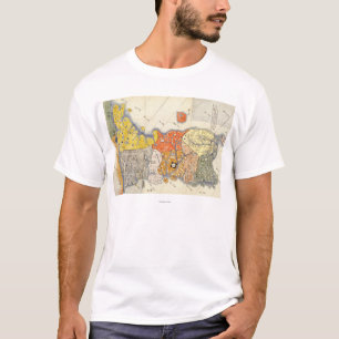 Noord- en Zuid-Korea Panorama T-shirt