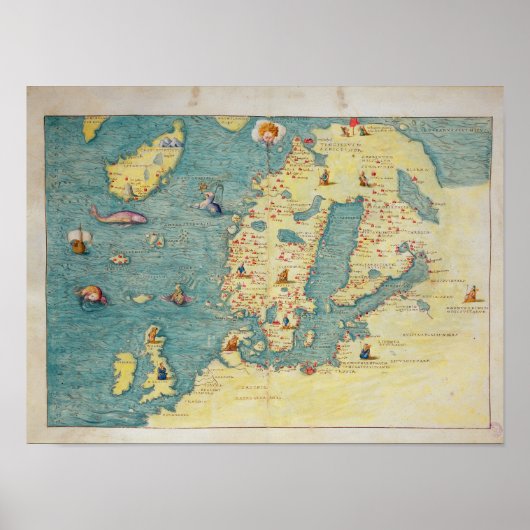 Noord-Europa Poster (Voorkant)