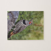 Noord-flikkering, Colaptes auratus, rood gehakt Legpuzzel (Horizontaal)