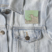 Noord-Frankrijk Vierkante Button 5,1 Cm (In situ)