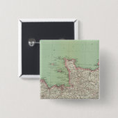 Noord-Frankrijk Vierkante Button 5,1 Cm (Voorkant /achterkant)