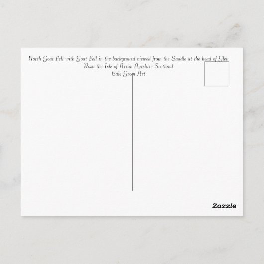 Noord-geitevel Briefkaart (Achterkant)