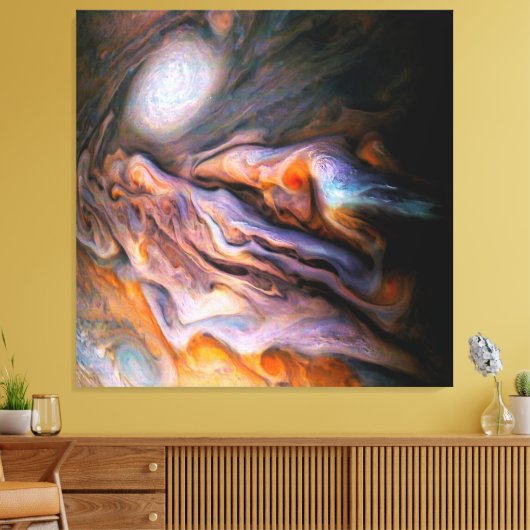 Noord-gematigde gordel Jupiter Swirling Clouds Canvas Afdruk (Insitu (Woonkamer))