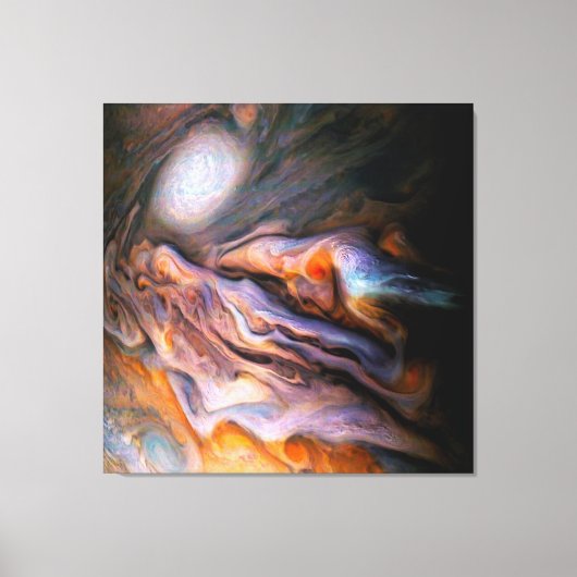 Noord-gematigde gordel Jupiter Swirling Clouds Canvas Afdruk (Voorkant)