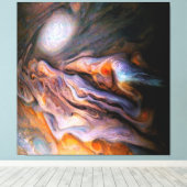 Noord-gematigde gordel Jupiter Swirling Clouds Canvas Afdruk (Insitu (Houten vloer))