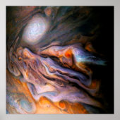 Noord-gematigde gordel Jupiter Swirling Clouds Poster (Voorkant)