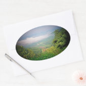 Noord-Georgische bergen, Verenigde Staten Ovale Sticker (Envelop)