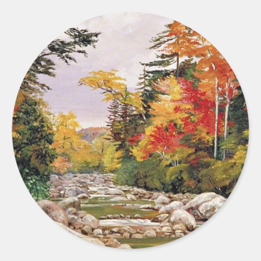 Noord - Herbstinten, New Hampshire, Ronde Sticker (Voorkant)