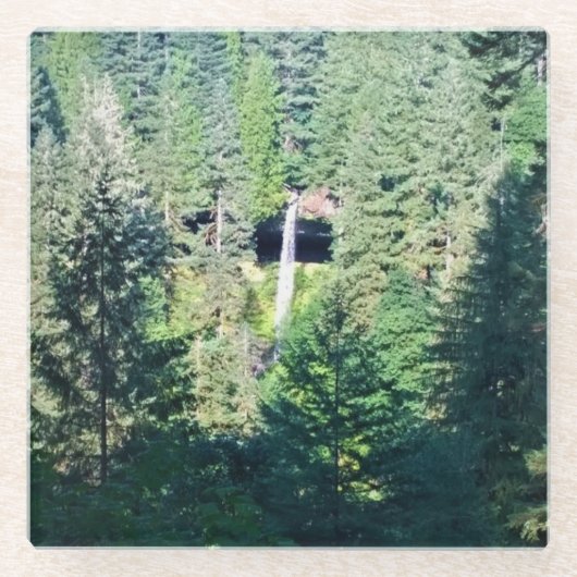 Noord-Herfsten, Zilveren Herfsten, Oregon Glazen Onderzetter (Voorkant)