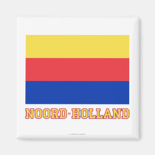 Noord-Holland vlag met naam Magneet