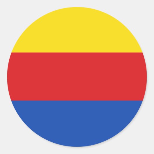 Noord-Holland Vlag Nederland Ronde Sticker (Voorkant)