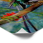 Noord - Honeybloemen en Honeysuckers Perfect Poster (Hoek)