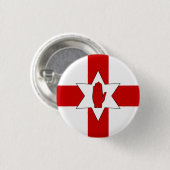 Noord-Ierland badge - Star & Hand on Cross Ronde Button 3,2 Cm (Voorkant /achterkant)