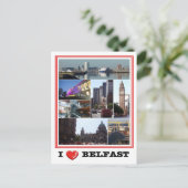 Noord-Ierland - Belfast - I Love - Briefkaart (Staand voorkant)