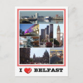 Noord-Ierland - Belfast - I Love - Briefkaart (Voorkant)
