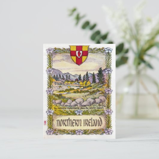 Noord-Ierland briefkaart van de Mourne-bergen (Staand voorkant)