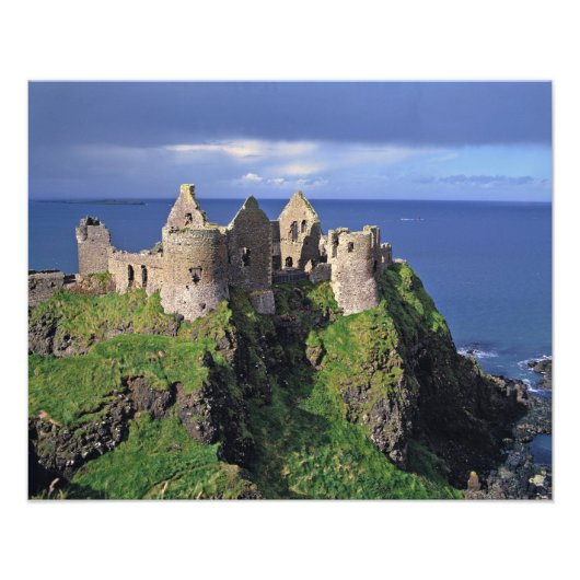 Noord-Ierland, County Antrim, Dunluce Foto Afdruk (Voorkant)