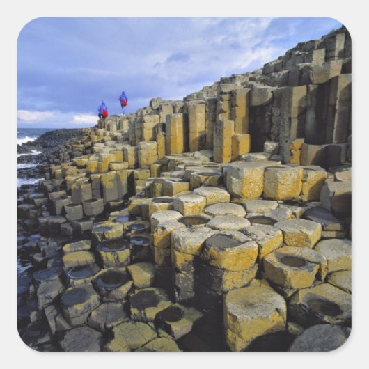 Noord-Ierland, County Antrim, Giant's Vierkante Sticker (Voorkant)