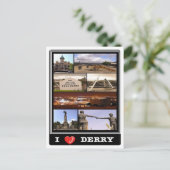 Noord-Ierland - Derry - I Love - Briefkaart (Staand voorkant)
