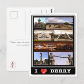 Noord-Ierland - Derry - I Love - Briefkaart (Voorkant / Achterkant)