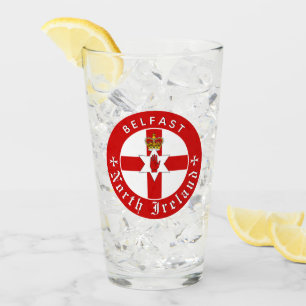 Noord-Ierland Glas, Belfast, Ierse Ulster Vlag Glas