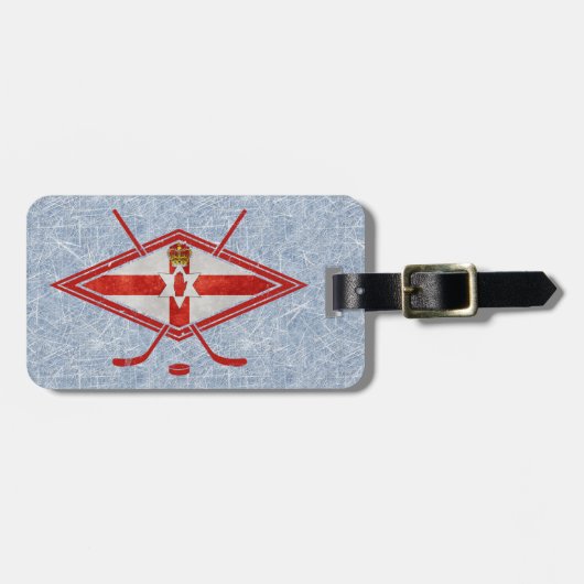 Noord-Ierland Ice Hockey Bagagelabel Sjabloon (Voorkant horizontaal)