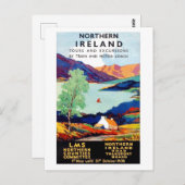 Noord-Ierland landschapsreizen, vintage-reizen Briefkaart (Voorkant / Achterkant)