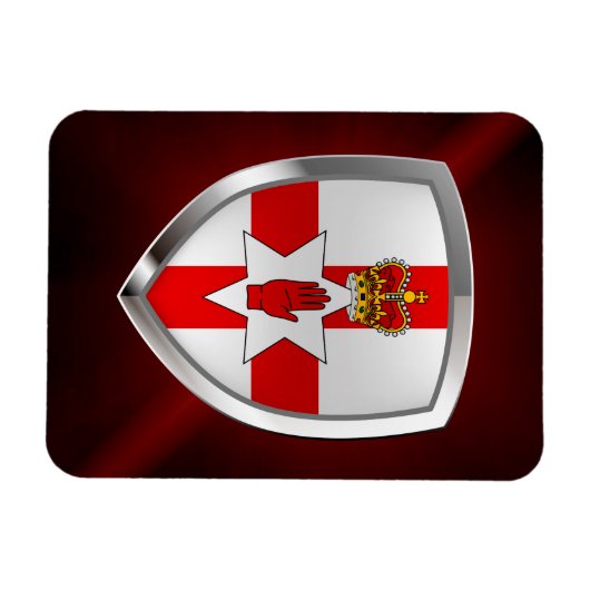 Noord-Ierland Metallic Emblem Magneet (Horizontaal)