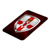 Noord-Ierland Metallic Emblem Magneet (Linkerzijde)