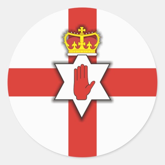 Noord-Ierland Pride Ronde Sticker (Voorkant)