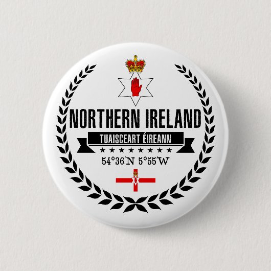Noord-Ierland Ronde Button 5,7 Cm (Voorkant)