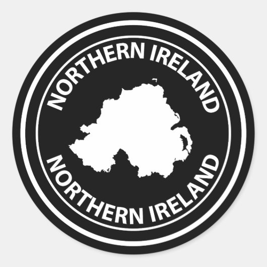 Noord-Ierland Ronde Sticker (Voorkant)