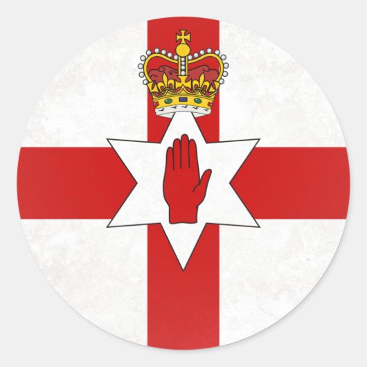 Noord-Ierland Ronde Sticker (Voorkant)
