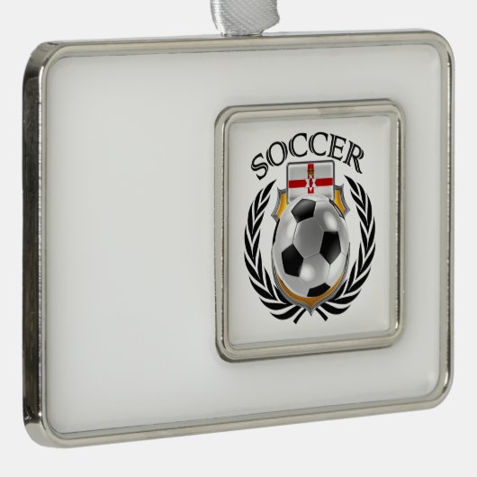 Noord-Ierland Soccer 2016 Fan Gear Verzilverd Omlijst Ornament (Rechts)