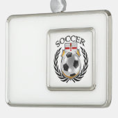 Noord-Ierland Soccer 2016 Fan Gear Verzilverd Omlijst Ornament (Links)
