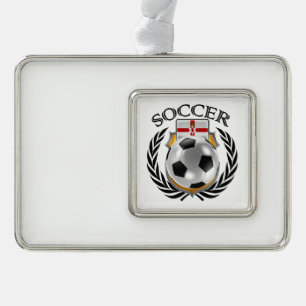 Noord-Ierland Soccer 2016 Fan Gear Verzilverd Omlijst Ornament